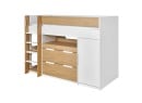 Lit mi-hauteur 90x190 ARLO - Blanc/Chêne - 7