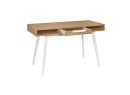 Bureau en bois 1 tiroir VINTAGE - Blanc/Chêne - 8