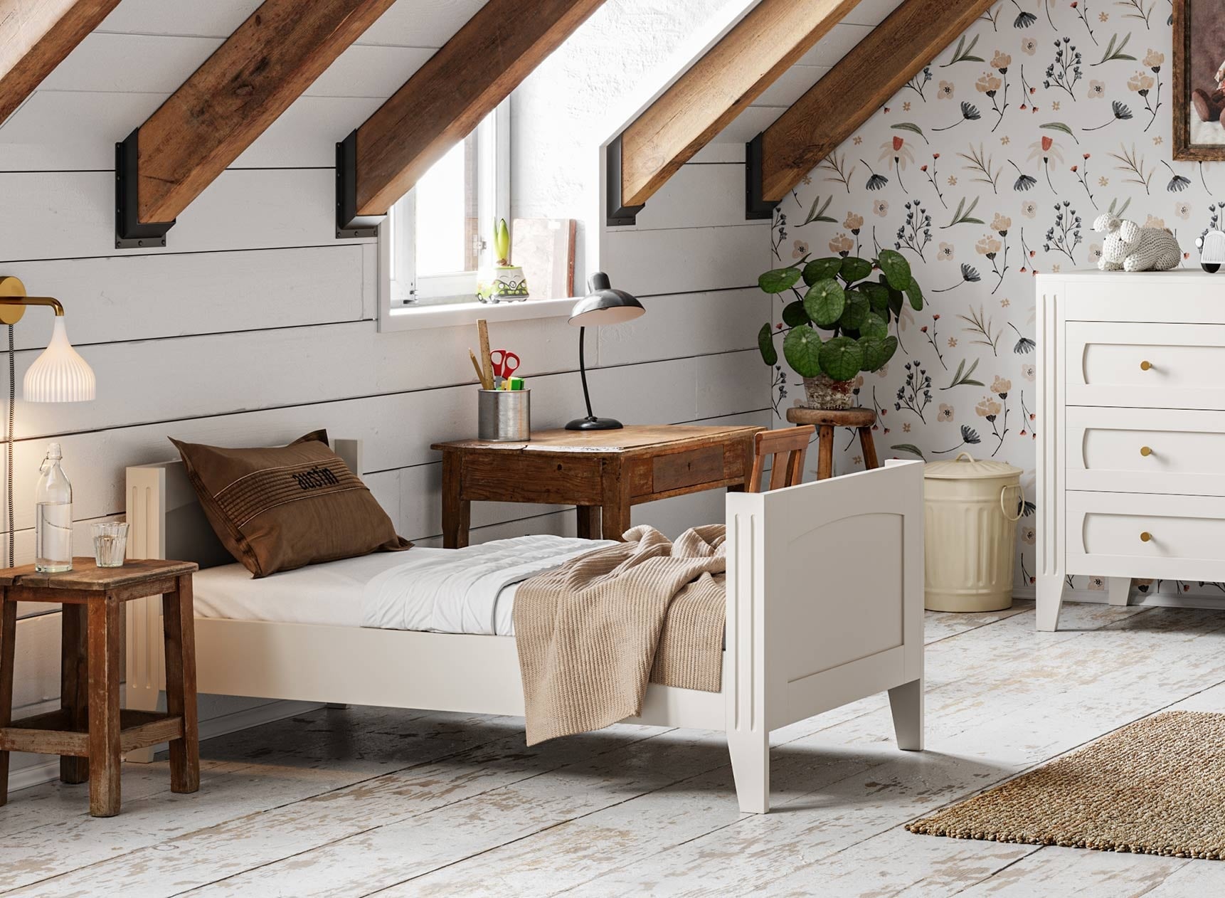 Lit bébé évolutif 70x140 MILENNE Blanc - 2