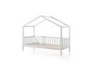 Lit cabane enfant 90x200 pin massif THEO Blanc - 4