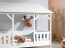 Lit cabane enfant 90x200 avec toit LYNN Blanc - 2