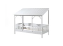 Lit cabane enfant 90x200 avec toit LYNN Blanc - 4