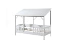 Lit cabane enfant 90x200 avec toit LYNN Blanc - 4