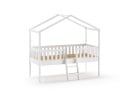 Lit cabane mi-hauteur 90x200 NOAH Blanc - 4