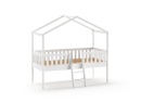 Lit cabane mi-hauteur 90x200 NOAH Blanc - 4
