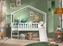 Lit cabane mi-hauteur toboggan NOAH Blanc - 2