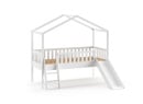 Lit cabane mi-hauteur toboggan NOAH Blanc - 5