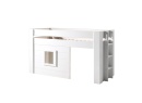 Lit mi-hauteur 90x200 avec cabane FARO Blanc - 4