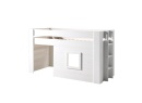 Lit mi-hauteur 90x200 avec cabane FARO Blanc - 5