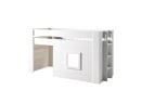 Lit mi-hauteur 90x200 avec cabane FARO Blanc - 5
