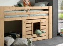 Lit mi-hauteur 90x200 cabane MALO Pin massif - 2