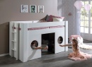 Lit mi-hauteur 90x200 cabane COME Blanc - 2