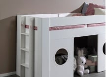 Lit mi-hauteur 90x200 cabane COME Blanc - 3