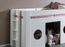 Lit mi-hauteur 90x200 cabane COME Blanc - 3