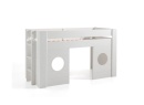 Lit mi-hauteur 90x200 cabane COME Blanc - 4