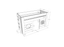 Lit mi-hauteur 90x200 cabane COME - Dimensions
