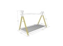 Lit tipi 90x200 Montessori INES - Dimensions