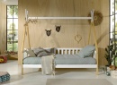 Lit tipi 90x200 INES Blanc/Bois - 3