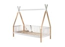 Lit tipi 90x200 INES Blanc/Bois - 4