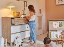 Commode 3 tiroirs NINO Chêne/Blanc - 3