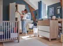 Chambre bébé NINO Chêne/Blanc - ambiance