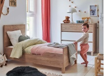 Lit évolué NINO Chêne/Blanc - ambiance