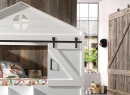 Lit cabane mi-hauteur style maison GUSTAVE Blanc-3