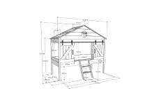 Lit cabane mi-hauteur GUSTAVE - Dimensions