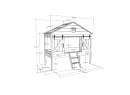 Lit cabane mi-hauteur GUSTAVE - Dimensions