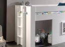 Lit mi-hauteur 90x200 avec cabane FARO Blanc - 2