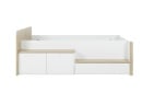 Lit enfant rangement 90x200 OLYMPE Blanc/Bois - 4