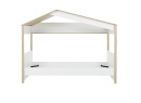 Lit cabane enfant 90x200 OLYMPE Blanc/Bois - 4