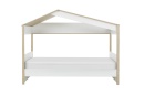 Lit cabane enfant 90x200 OLYMPE Blanc/Bois - 5