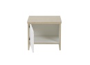Chevet 1 porte OLYMPE Blanc/Bois - 4