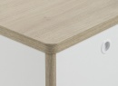 Chevet 1 porte OLYMPE Blanc/Bois - 6