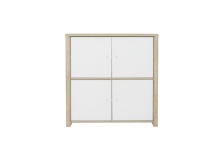 Commode 4 portes OLYMPE Blanc/Bois - 3