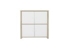 Commode 4 portes OLYMPE Blanc/Bois - 3