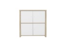 Commode 4 portes OLYMPE Blanc/Bois - 3