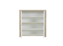 Commode 4 portes OLYMPE Blanc/Bois - 4