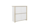 Commode 4 portes OLYMPE Blanc/Bois - 5