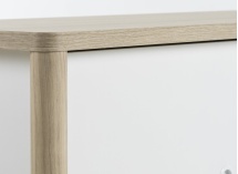 Commode 4 portes OLYMPE Blanc/Bois - 6