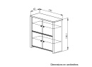 Commode 4 portes OLYMPE - Dimensions