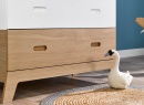 Commode 3 tiroirs EKKO Blanc/Chêne - 3