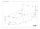 Lit enfant 90x190 EKKO - Dimensions