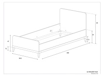 Lit enfant 90x200 VOLT - Dimensions