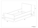 Lit enfant 90x200 VOLT - Dimensions