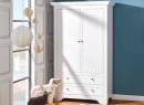 Armoire 2 portes 2 tiroirs SPARTE Blanc - 1