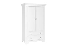 Armoire 2 portes 2 tiroirs SPARTE Blanc - 3