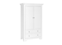 Armoire 2 portes 2 tiroirs SPARTE Blanc - 3