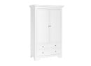 Armoire 2 portes 2 tiroirs SPARTE Blanc - 3